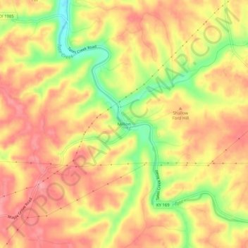 Carte topographique Million, altitude, relief