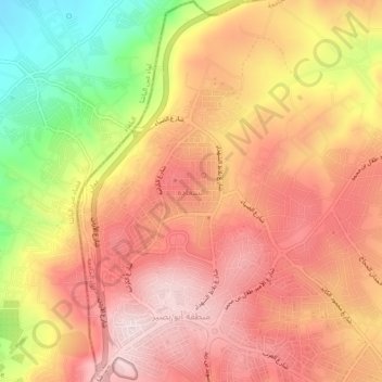Carte topographique السعادة, altitude, relief