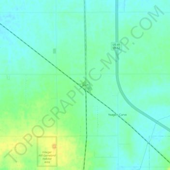 Carte topographique Sheff, altitude, relief