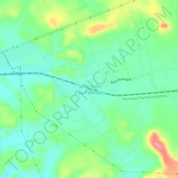 Carte topographique Taboca do Pau Ferrado, altitude, relief