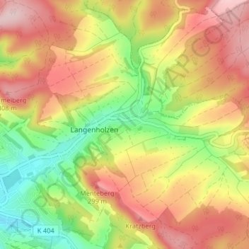 Carte topographique Sack, altitude, relief