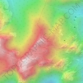 Carte topographique Pedra do Papudo, altitude, relief