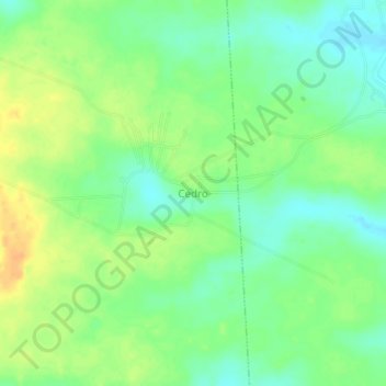 Carte topographique Cedro, altitude, relief