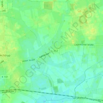 Carte topographique Kalleshave, altitude, relief