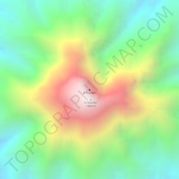 Carte topographique Ili Mandiri, altitude, relief