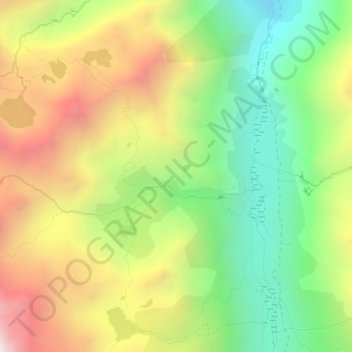 Carte topographique Orri de Roumazet, altitude, relief