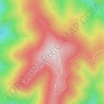 Carte topographique Spion Kop, altitude, relief