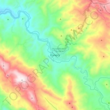 Carte topographique Ennery, altitude, relief