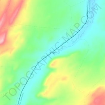 Carte topographique Bridger, altitude, relief