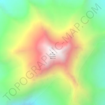 Carte topographique Mount Iliamna, altitude, relief