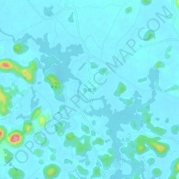 Carte topographique Puzhehei, altitude, relief