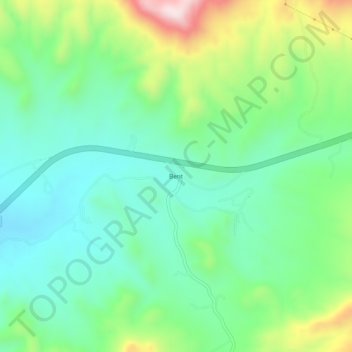 Carte topographique Bent, altitude, relief