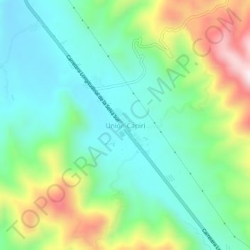 Carte topographique Union Capiri, altitude, relief