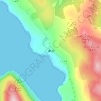 Carte topographique Stein, altitude, relief