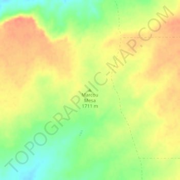 Carte topographique Marcou Mesa, altitude, relief