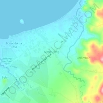 Carte topographique Manguiring, altitude, relief
