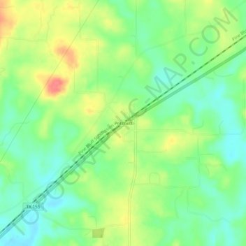 Carte topographique Pritchett, altitude, relief