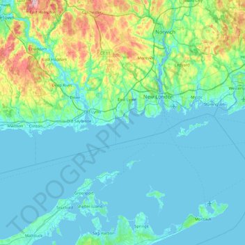 Carte topographique Blackboys, altitude, relief