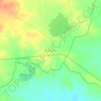 Carte topographique Macharla, altitude, relief