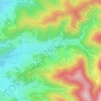 Carte topographique L'Anclos, altitude, relief