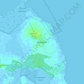 Carte topographique Wampen, altitude, relief