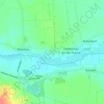 Carte topographique Hohnsdorf, altitude, relief
