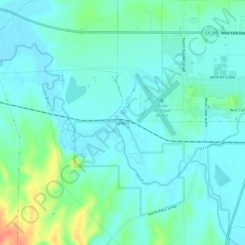 Carte topographique Juniper, altitude, relief