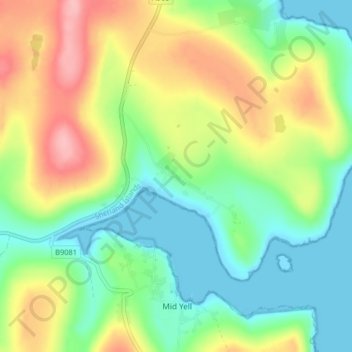 Carte topographique Camb, altitude, relief