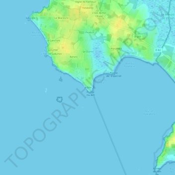 Carte topographique Le Bile, altitude, relief