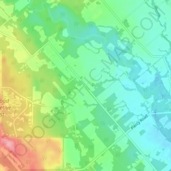 Carte topographique Dove Creek, altitude, relief