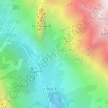 Carte topographique Grange Agnelli, altitude, relief