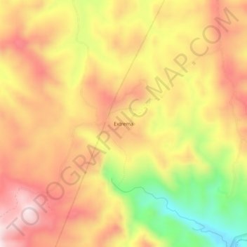 Carte topographique Extrema, altitude, relief