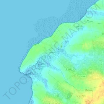 Carte topographique Lauzières, altitude, relief