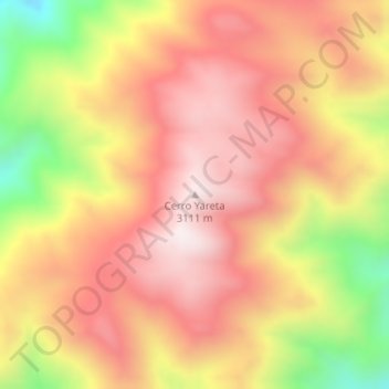 Carte topographique Cerro Yareta, altitude, relief