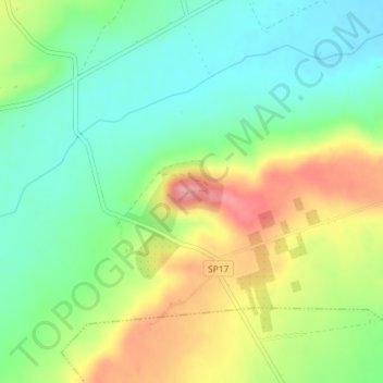 Carte topographique Castel Fiorentino, altitude, relief