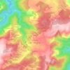 Carte topographique Manxofrío, altitude, relief