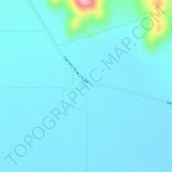 Carte topographique Gannett, altitude, relief