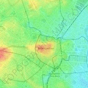 Carte topographique Écusson, altitude, relief