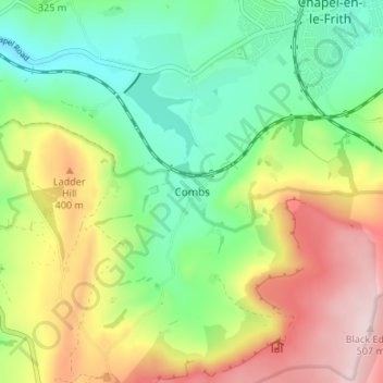 Carte topographique Combs, altitude, relief