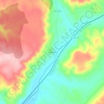 Carte topographique Alcuneza, altitude, relief