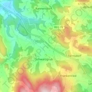 Carte topographique Taging, altitude, relief