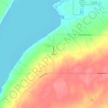 Carte topographique Skanee, altitude, relief