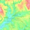 Carte topographique Ashbourne, altitude, relief