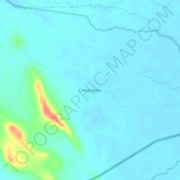 Carte topographique Collpacotaña, altitude, relief