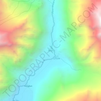 Carte topographique Nile, altitude, relief