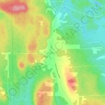 Carte topographique Val-Limoges, altitude, relief