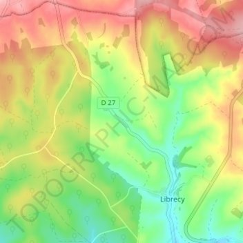 Carte topographique La Grande Charbonnière, altitude, relief
