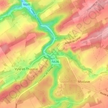 Carte topographique Pont de Bonne, altitude, relief