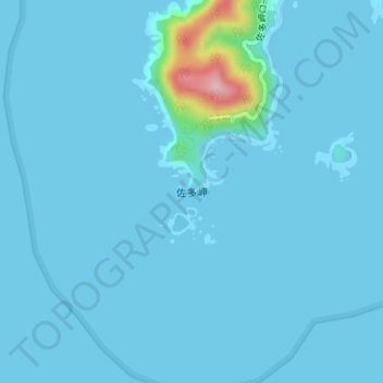 Carte topographique Cape Sata, altitude, relief