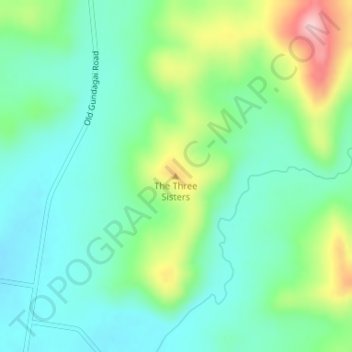 Carte topographique The Three Sisters, altitude, relief